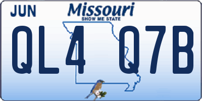 MO license plate QL4Q7B