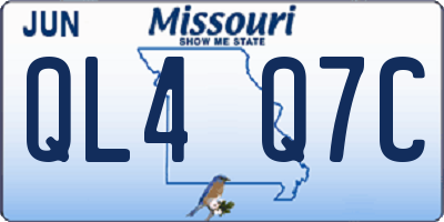 MO license plate QL4Q7C