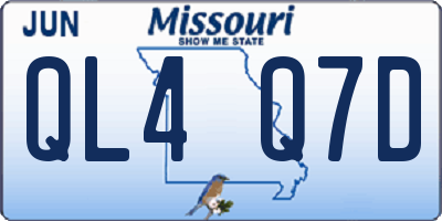 MO license plate QL4Q7D