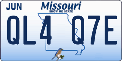 MO license plate QL4Q7E