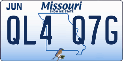 MO license plate QL4Q7G