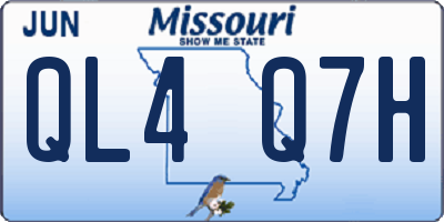 MO license plate QL4Q7H