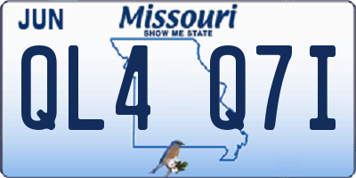MO license plate QL4Q7I