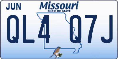 MO license plate QL4Q7J