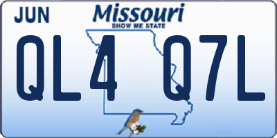 MO license plate QL4Q7L