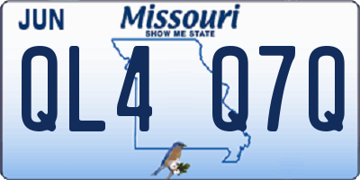 MO license plate QL4Q7Q