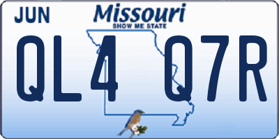 MO license plate QL4Q7R