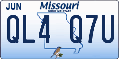 MO license plate QL4Q7U