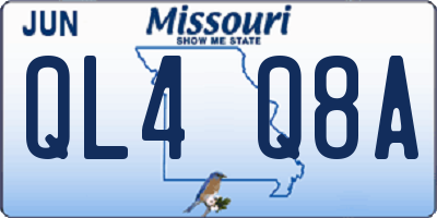 MO license plate QL4Q8A