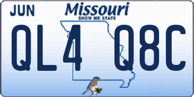 MO license plate QL4Q8C