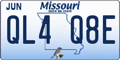 MO license plate QL4Q8E