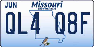 MO license plate QL4Q8F