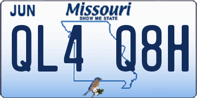 MO license plate QL4Q8H