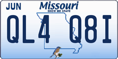 MO license plate QL4Q8I