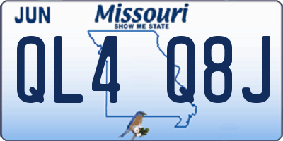 MO license plate QL4Q8J