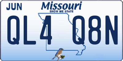 MO license plate QL4Q8N
