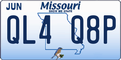 MO license plate QL4Q8P