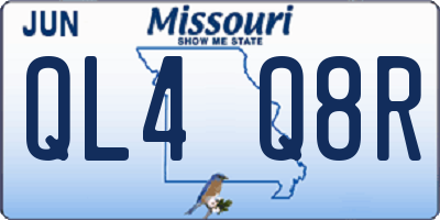 MO license plate QL4Q8R