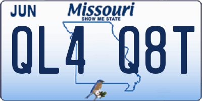 MO license plate QL4Q8T