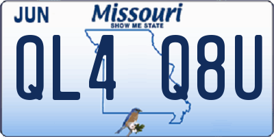 MO license plate QL4Q8U