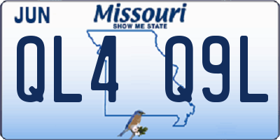 MO license plate QL4Q9L