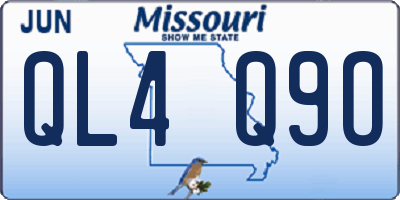 MO license plate QL4Q9O