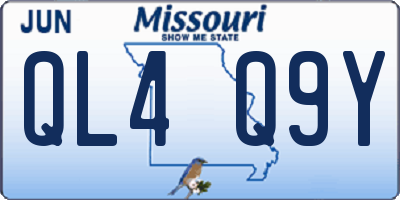MO license plate QL4Q9Y