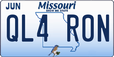 MO license plate QL4R0N