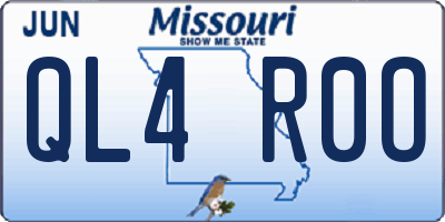 MO license plate QL4R0O