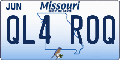 MO license plate QL4R0Q