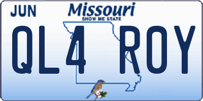 MO license plate QL4R0Y