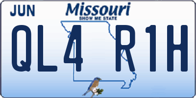 MO license plate QL4R1H