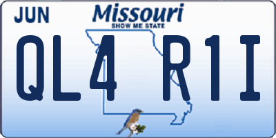MO license plate QL4R1I