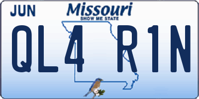MO license plate QL4R1N