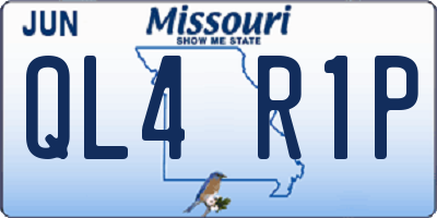 MO license plate QL4R1P