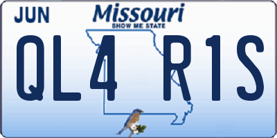 MO license plate QL4R1S