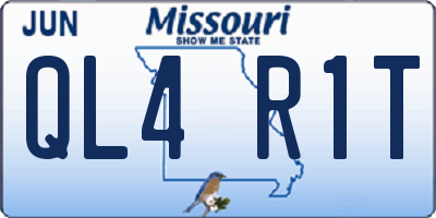 MO license plate QL4R1T