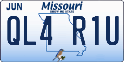 MO license plate QL4R1U