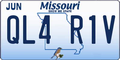 MO license plate QL4R1V