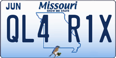 MO license plate QL4R1X