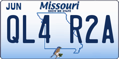 MO license plate QL4R2A