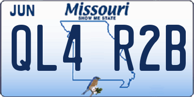 MO license plate QL4R2B