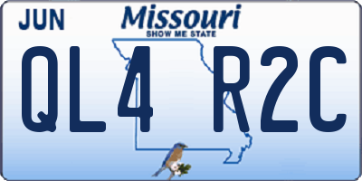 MO license plate QL4R2C