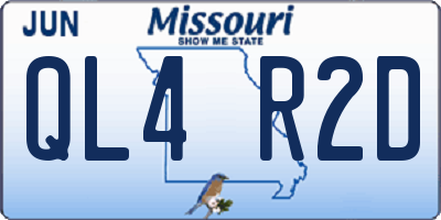 MO license plate QL4R2D