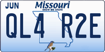 MO license plate QL4R2E