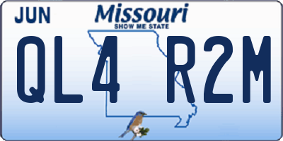 MO license plate QL4R2M