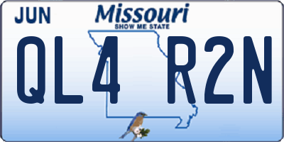 MO license plate QL4R2N