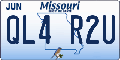 MO license plate QL4R2U