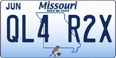 MO license plate QL4R2X