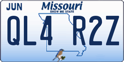 MO license plate QL4R2Z